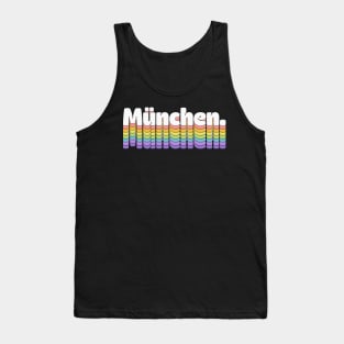 Munich / München //\\// Retro Typography Design Tank Top